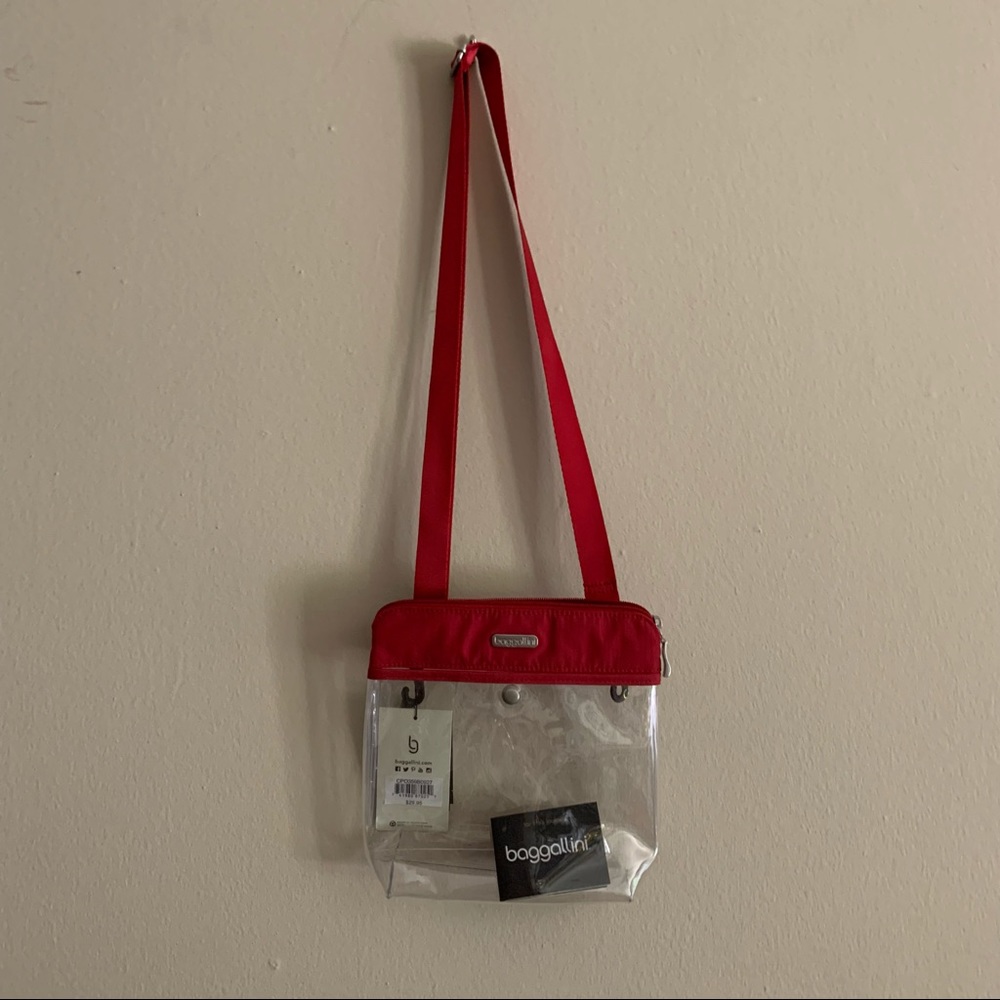 Clear event compliant pocket crossbody bag